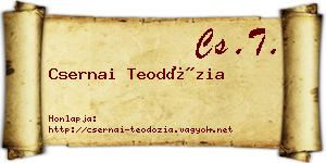 Csernai Teodózia névjegykártya